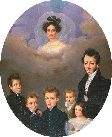 Creole Family Mourning Portrait, New Orleans